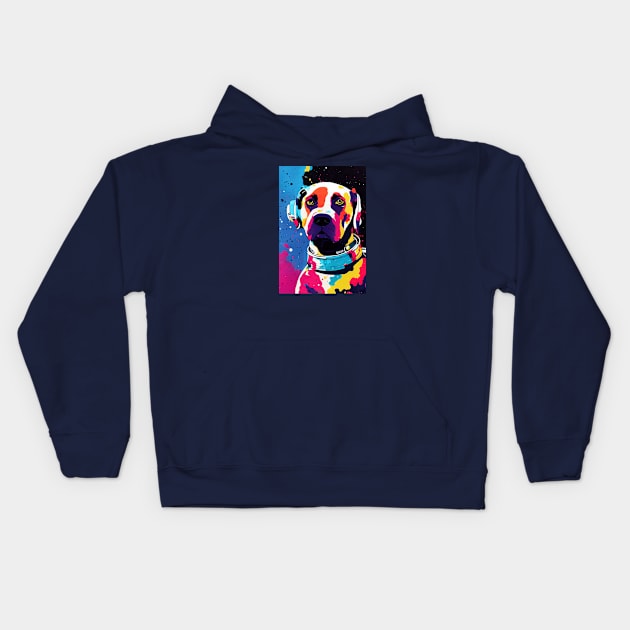 Astronaut labrador portrait Kids Hoodie by etherElric